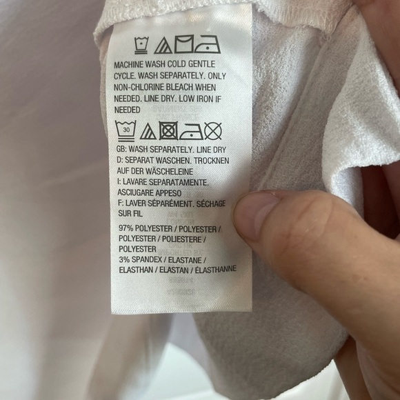 𝅺LÍNEA by Louis Dell’ Olio XL White blouse QVC purchase - Picture 4 of 6